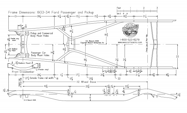1940 Ford truck frame dimensions #2